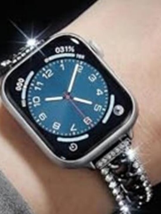NEW Black Diamond Bling Luxury Apple Watch Band main image 4